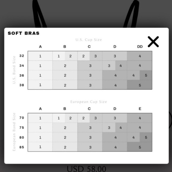 Kit Undergarments Moulded Plunge
Soft Bra, in Onyx (black) Color, Size 4. - Picture 6 of 6